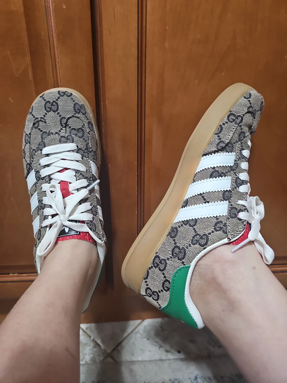 adidas x Gucci Gazelle Beige GG Monogram Size 7 - Picture 1 of 15